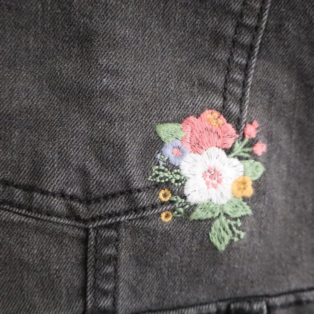 Old Navy Overalls with floral embroidery detail 2T
